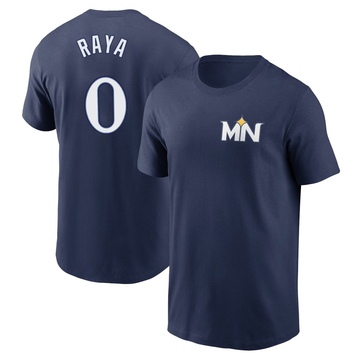 Men's Minnesota Twins Marco Raya ＃0 2024 City Connect Fuse Name & Number T-Shirt - Navy