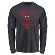 Men's Minnesota Twins Max Kepler ＃26 Base Runner Long Sleeve T-Shirt - Navy