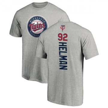 Men's Minnesota Twins Michael Helman ＃92 Backer T-Shirt Ash