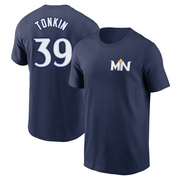 Men's Minnesota Twins Michael Tonkin ＃39 2024 City Connect Fuse Name & Number T-Shirt - Navy