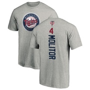 Men's Minnesota Twins Paul Molitor ＃4 Backer T-Shirt Ash