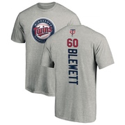 Men's Minnesota Twins Scott Blewett ＃60 Backer T-Shirt Ash