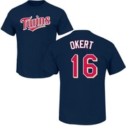 Men's Minnesota Twins Steven Okert ＃16 Roster Name & Number T-Shirt - Navy