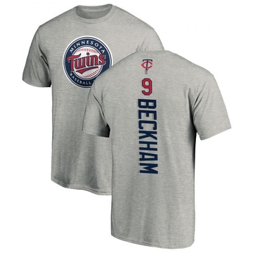 Men's Minnesota Twins Tim Beckham ＃9 Backer T-Shirt Ash