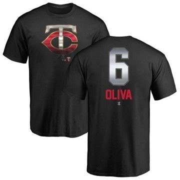 Men's Minnesota Twins Tony Oliva ＃6 Midnight Mascot T-Shirt - Black