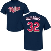 Men's Minnesota Twins Trevor Richards ＃32 Roster Name & Number T-Shirt - Navy