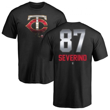 Men's Minnesota Twins Yunior Severino ＃87 Midnight Mascot T-Shirt - Black