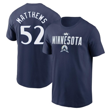 Men's Minnesota Twins Zebby Matthews ＃52 2024 City Connect Graphic Name & Number T-Shirt - Navy