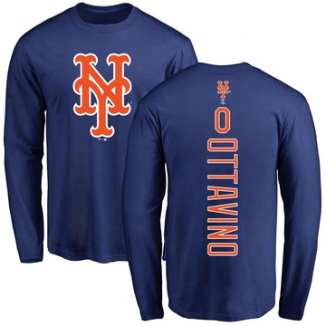 Men's New York Mets Adam Ottavino ＃0 Backer Long Sleeve T-Shirt - Royal