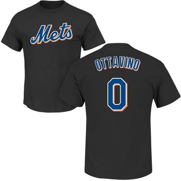 Men's New York Mets Adam Ottavino ＃0 Roster Name & Number T-Shirt - Black