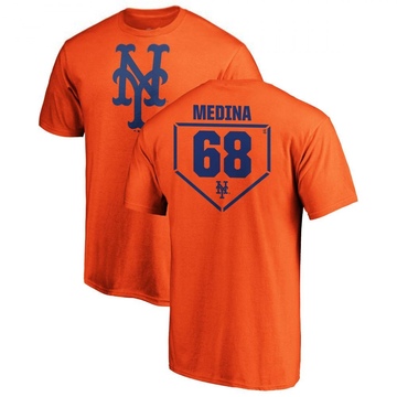 Men's New York Mets Adonis Medina ＃68 RBI T-Shirt - Orange