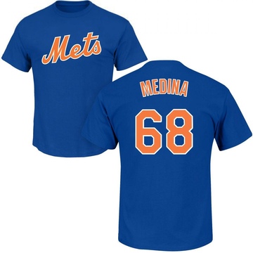 Men's New York Mets Adonis Medina ＃68 Roster Name & Number T-Shirt - Royal