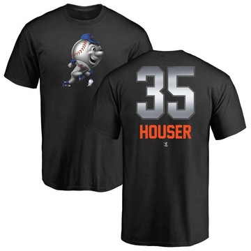 Men's New York Mets Adrian Houser ＃35 Midnight Mascot T-Shirt - Black