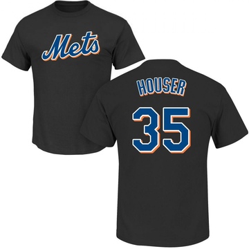 Men's New York Mets Adrian Houser ＃35 Roster Name & Number T-Shirt - Black