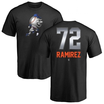 Men's New York Mets Alex Ramirez ＃72 Midnight Mascot T-Shirt - Black