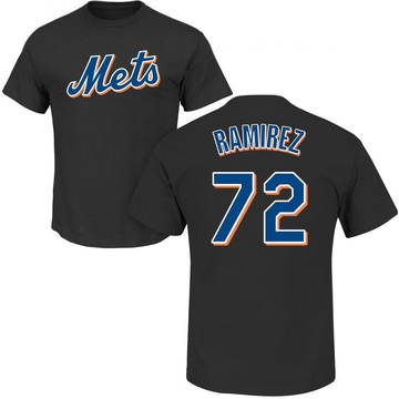 Men's New York Mets Alex Ramirez ＃72 Roster Name & Number T-Shirt - Black