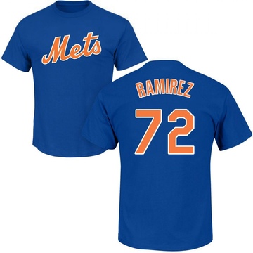 Men's New York Mets Alex Ramirez ＃72 Roster Name & Number T-Shirt - Royal