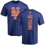 Men's New York Mets Alex Young ＃46 Backer T-Shirt - Royal