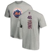 Men's New York Mets Alex Young ＃46 Backer T-Shirt Ash