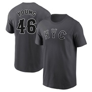 Men's New York Mets Alex Young ＃46 Graphite 2024 City Connect Fuse Name & Number T-Shirt