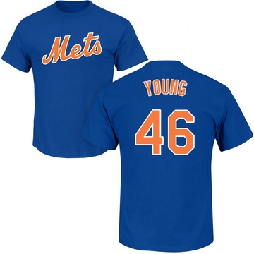 Men's New York Mets Alex Young ＃46 Roster Name & Number T-Shirt - Royal