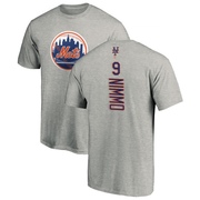 Men's New York Mets Brandon Nimmo ＃9 Backer T-Shirt Ash