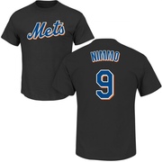 Men's New York Mets Brandon Nimmo ＃9 Roster Name & Number T-Shirt - Black