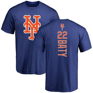 Men's New York Mets Brett Baty ＃22 Backer T-Shirt - Royal