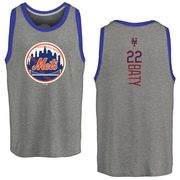 Men's New York Mets Brett Baty ＃22 Backer Tank Top Ash