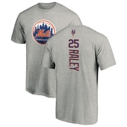 Men's New York Mets Brooks Raley ＃25 Backer T-Shirt Ash