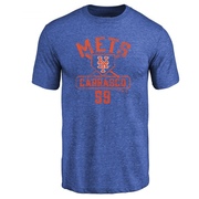 Men's New York Mets Carlos Carrasco ＃59 Base Runner T-Shirt - Royal