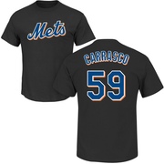 Men's New York Mets Carlos Carrasco ＃59 Roster Name & Number T-Shirt - Black