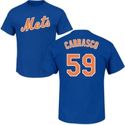 Men's New York Mets Carlos Carrasco ＃59 Roster Name & Number T-Shirt - Royal