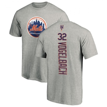 Men's New York Mets Daniel Vogelbach ＃32 Backer T-Shirt Ash