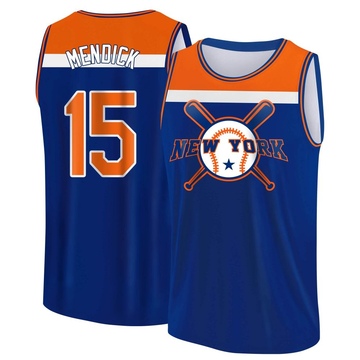 Men's New York Mets Danny Mendick ＃15 Legend Baseball Tank Top - Royal/Orange