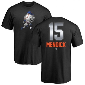 Men's New York Mets Danny Mendick ＃15 Midnight Mascot T-Shirt - Black