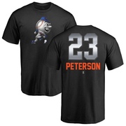 Men's New York Mets David Peterson ＃23 Midnight Mascot T-Shirt - Black