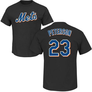 Men's New York Mets David Peterson ＃23 Roster Name & Number T-Shirt - Black