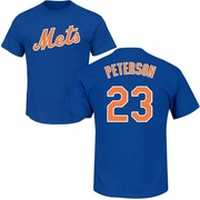 Men's New York Mets David Peterson ＃23 Roster Name & Number T-Shirt - Royal