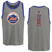 Men's New York Mets Dedniel Nunez ＃72 Backer Tank Top Ash