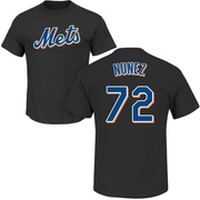 Men's New York Mets Dedniel Nunez ＃72 Roster Name & Number T-Shirt - Black