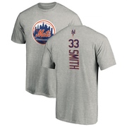 Men's New York Mets Drew Smith ＃33 Backer T-Shirt Ash