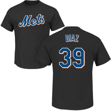 Men's New York Mets Edwin Diaz ＃39 Roster Name & Number T-Shirt - Black