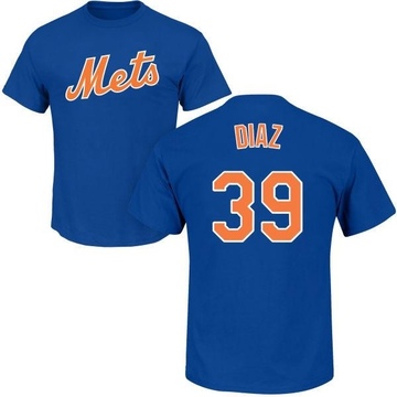 Men's New York Mets Edwin Diaz ＃39 Roster Name & Number T-Shirt - Royal