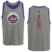 Men's New York Mets Francisco Alvarez ＃4 Backer Tank Top Ash