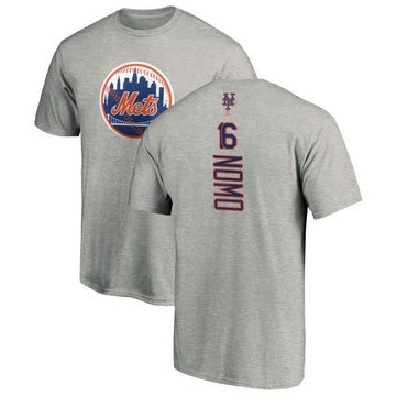 Men's New York Mets Hideo Nomo ＃16 Backer T-Shirt Ash