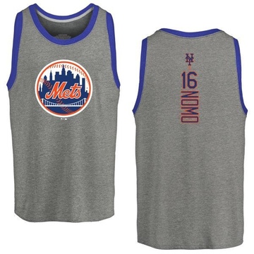 Men's New York Mets Hideo Nomo ＃16 Backer Tank Top Ash