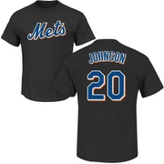 Men's New York Mets Howard Johnson ＃20 Roster Name & Number T-Shirt - Black