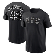 Men's New York Mets Huascar Brazoban ＃43 2024 City Connect Name & Number T-Shirt - Black