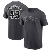 Men's New York Mets Huascar Brazoban ＃43 Graphite 2024 City Connect Fuse Name & Number T-Shirt